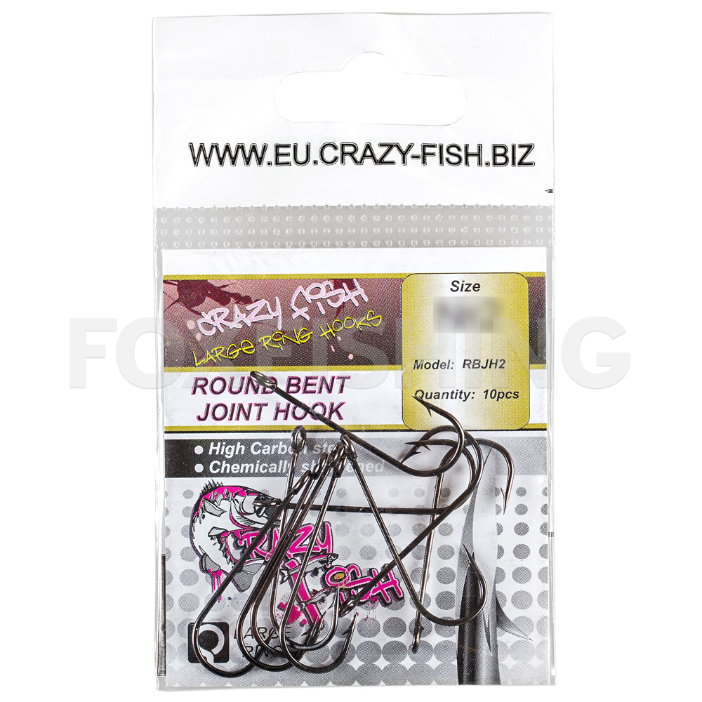 Крючки CF (Crazy Fish) Round Bent Joint Hook №12 (15шт.) купить в