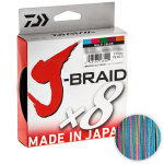 Плетеный шнур Daiwa J-braid X8 150м. 0.06мм. MULTICOLOR