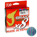 Плетеный шнур Daiwa J-braid Grand X8 135м. 0.16мм. MULTICOLOR