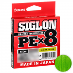 Плетеный шнур Sunline Siglon X8 150м. 0.121 LIGHT GREEN