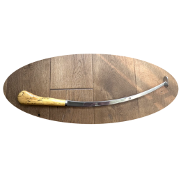 #1029 / общая длина: 59см. / нож: 39 см. / пятка овал (4,8/2,8 см.) / деревянная рукоять