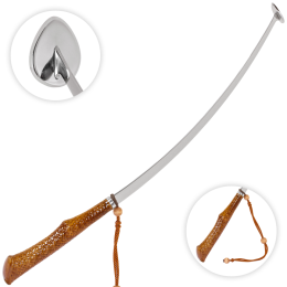 #1047 удлинённый, резная рукоять из дерева